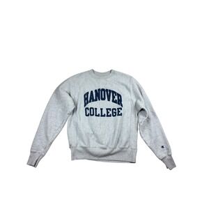 Champion Reverse Weave Hanover College Sweatshirt Gray Crewneck Small